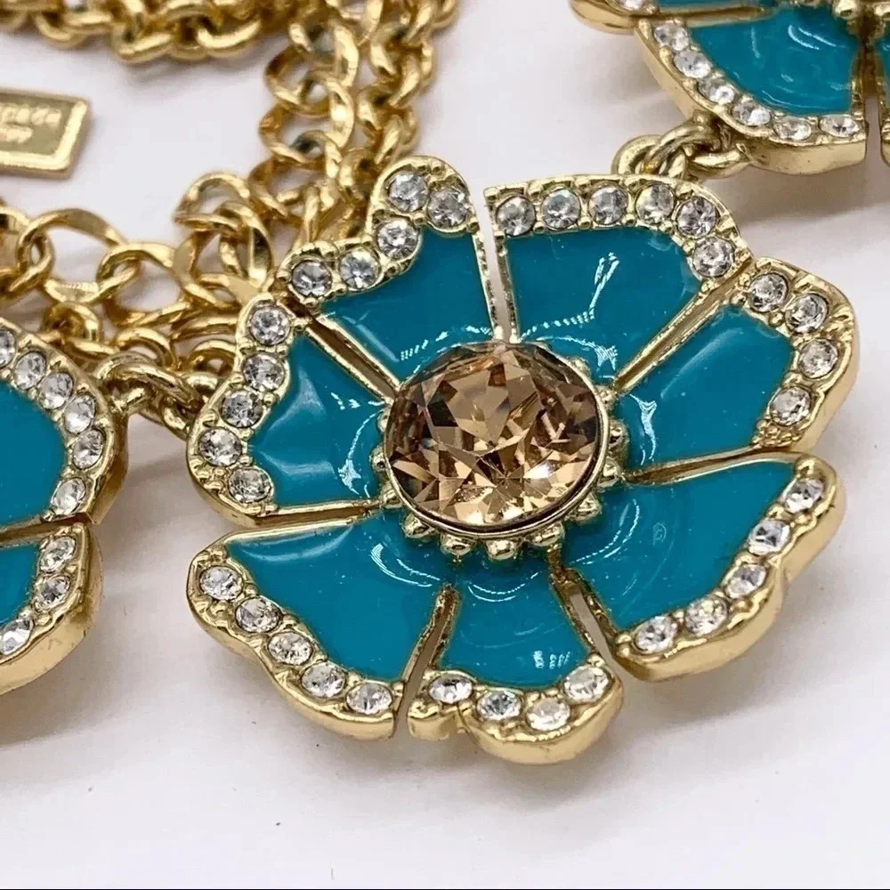 Kate Spade Garden Grove Blue Jeweled Necklace
